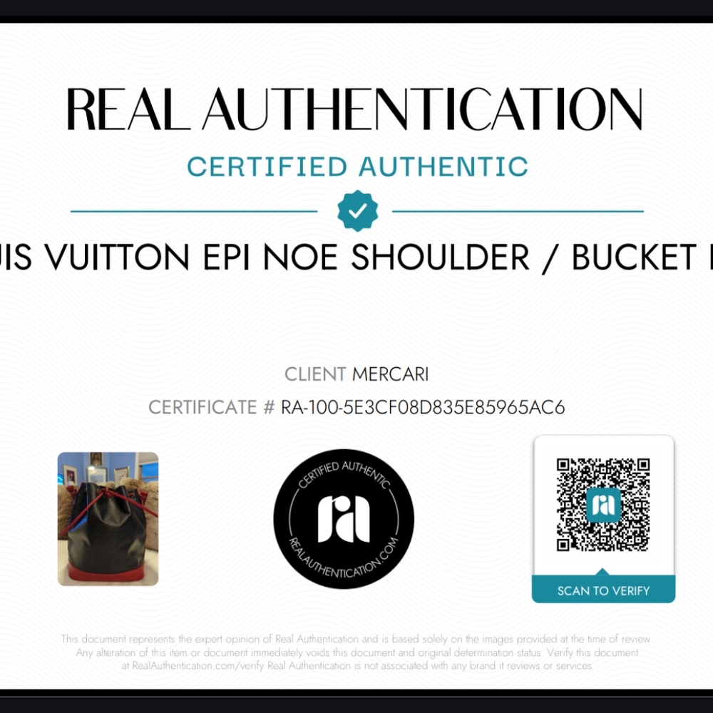 LOUIS VUITTON GM Epi Noe Shoulder / Bucket Bag With COA - Picture 14 of 14